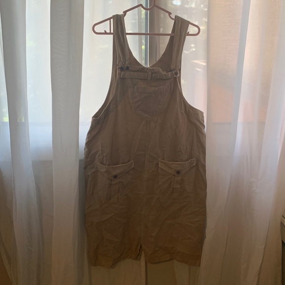 Beige soft fabric overalls - Picture 1 of 1